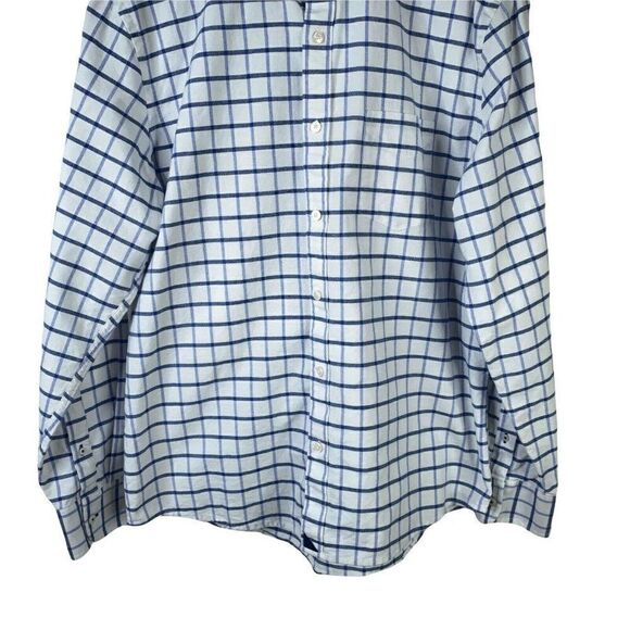 Untuckit Button Down Shirt Mens Extra Large Slim Fit White Blue Window Pane - Picture 3 of 9